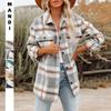 Женская клетчатая рубашка большого размера на пуговицах, фланелевая рубашка, многофункциональная куртка для осенне-зимнего сезона