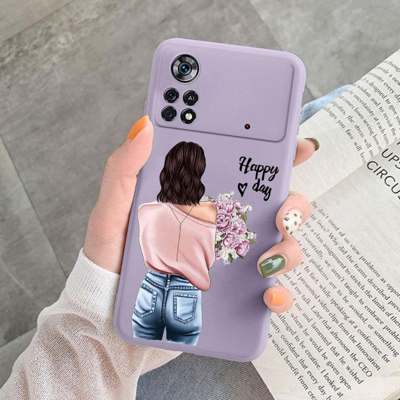 For POCO X4 Pro 5G NFC Case Watermelon Cute Fruit Love Heart Butterfly Women Dog Flower Silicone For Poco X4pro 5 G Phone Cover