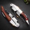 Professional Corkscrew Wine Key with Ergonomic Wood Grip Beer Bottle Opener Multifunction Beer Cap Bottle Opener Kitchen Tool