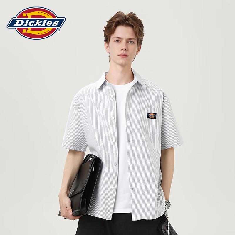 Мужская повседневная рубашка Dickies с коротким рукавом в полоску