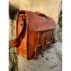 Handmade Goat Leather Messenger Bag: Laptop Satchel Briefcase
