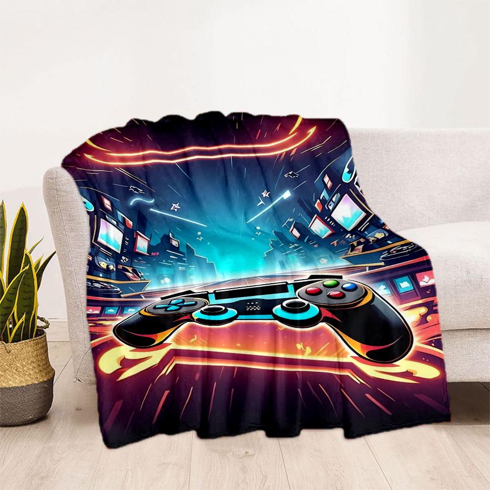 1pc Game Controller Blanket Comfortable Soft Lightweight Multi Seasonal Use for Travel Camping Picnics Sofa Office Bed Living Room Gift for Friends