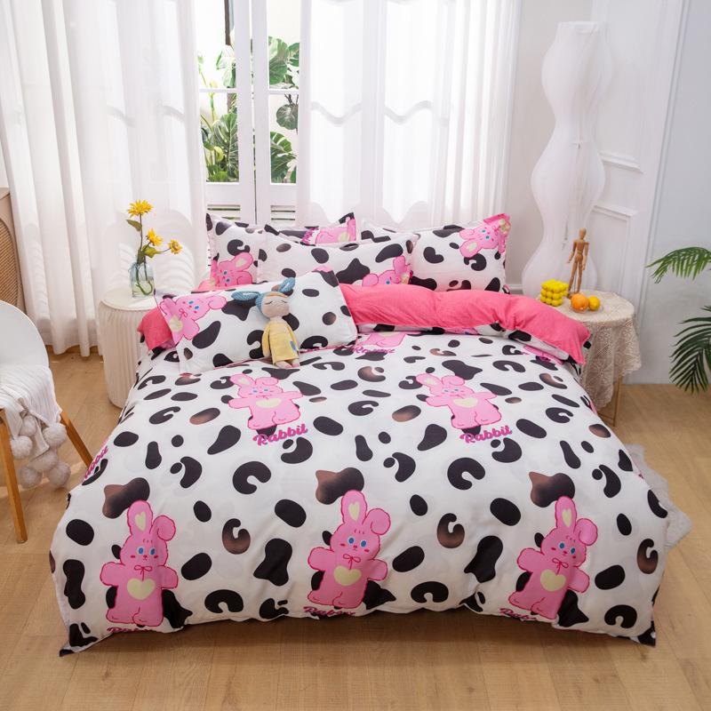 Simple Nordic Bedding Four-piece Set, Bed Sheet, Dormitory Quilt Set Three-piece Set