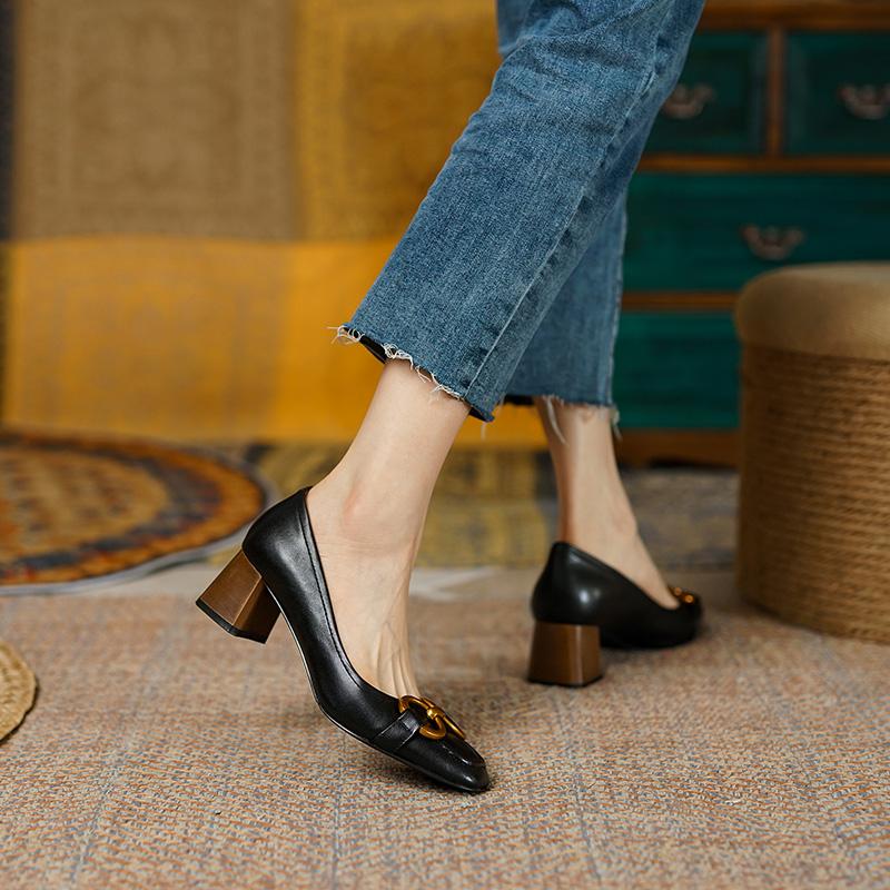 Новая весенняя женская обувь из натуральной кожи, туфли-лодочки на высоком каблуке, туфли на высоком каблуке, женские туфли на каблуке, Zapatos Para Mujer
