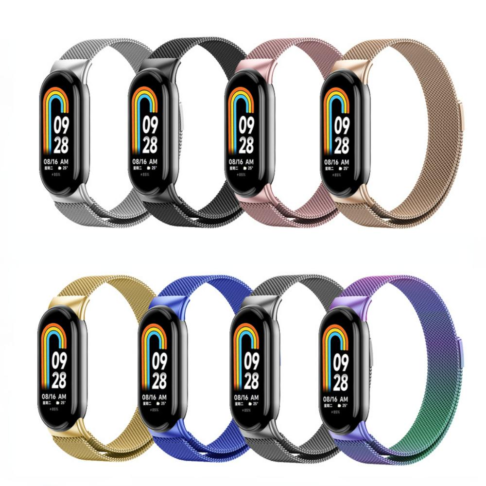 Миланский ремешок для Xiaomi Mi Band 10 9 8 NFC Магнитный браслет Correa для Xiaomi Band 10 Керамический Металлический Сменные аксессуары