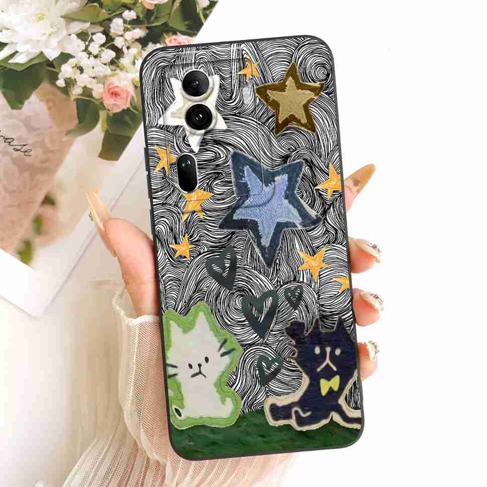 For Oppo Reno11 Pro 5G Case Fashion Cute Panda Cat Soft Silicone Back Cover For Reno11 Pro 5G CPH2607 Phone Cases Bumper