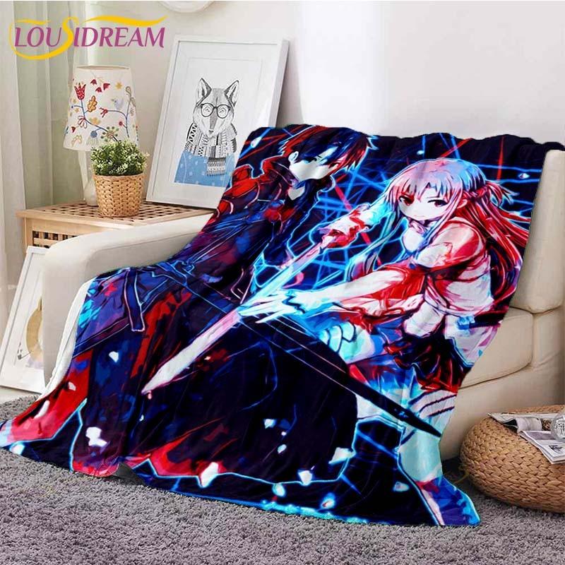 Одеяло Asuna Sword Art Online, одеяло для дивана-кровати, супер мягкое теплое одеяло, флисовое одеяло