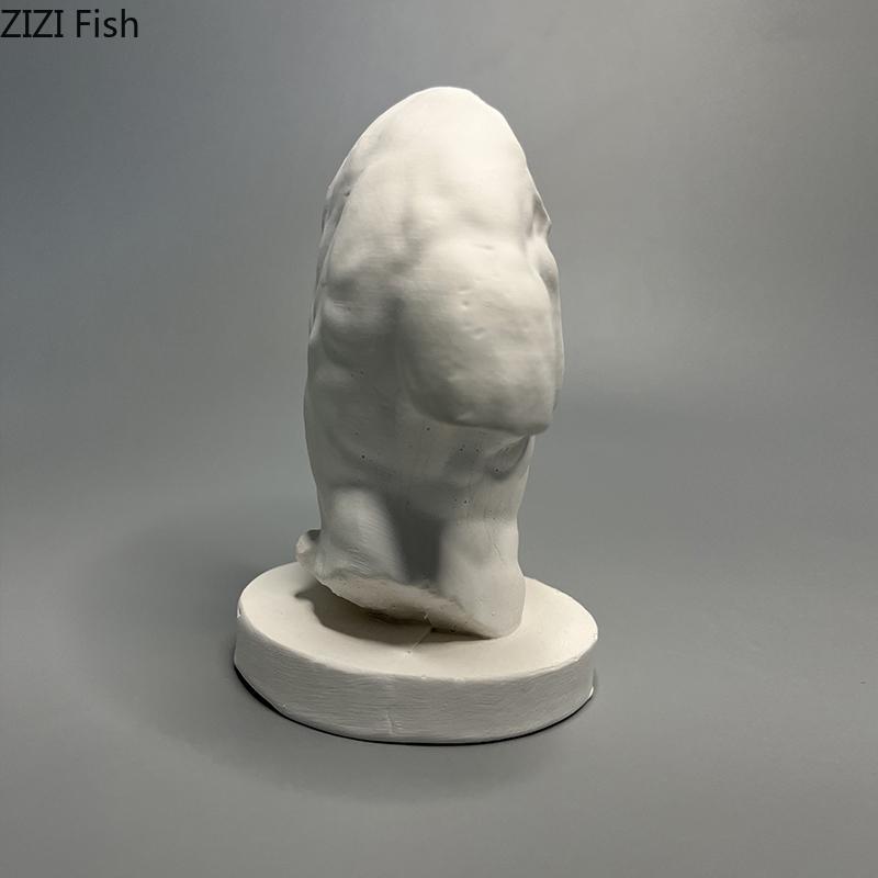 Bodybuilding Half Body Figures Plaster Statue Desk Decoration Ornaments Artwork Characters Sculpture Room Aesthetic Decor