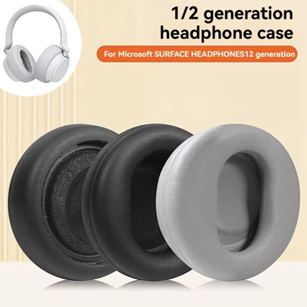 Protein Leather Ear Pads Replacement Headphone Earmuff for Microsoft Surface Headphones 1 & 2 Gen