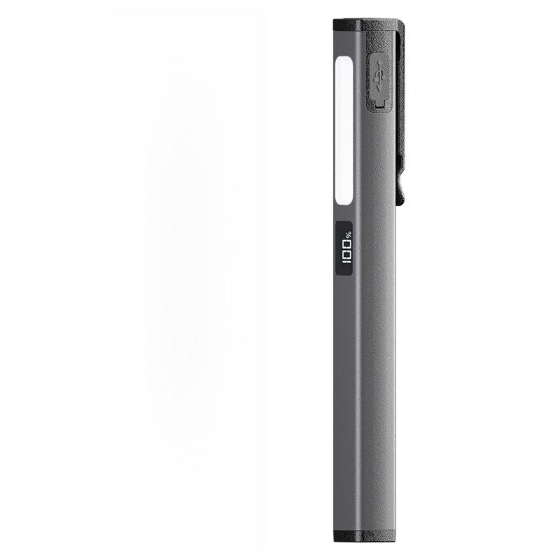 COB LED Inspection Pocket Pen Light Rechargeable Work Light with Magnetic Base Clip Flashlight