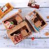 Decoration Gift Bag Christmas Candy Bags Cookie Package Xmas Gift Boxes Kraft Paper Candy Boxes