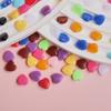 Home Party Supplies DIY Accessories Crafted Loose Beads Flat Heart Beads Candy Color 300pcs For Jewelry Making Handmade Supplies Acrylic