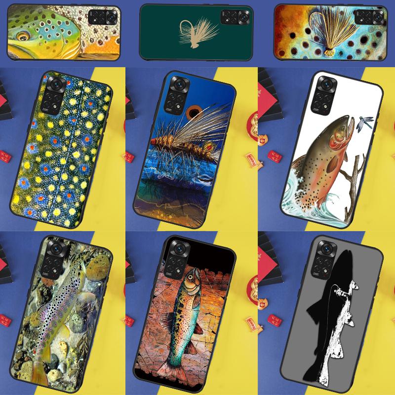 Trout Fish Fishing Case For Xiaomi Redmi Note 14 13 9 10 11 12 Pro 9S 10S 11S 12S Redmi 13C 10C 12C 14C Cover