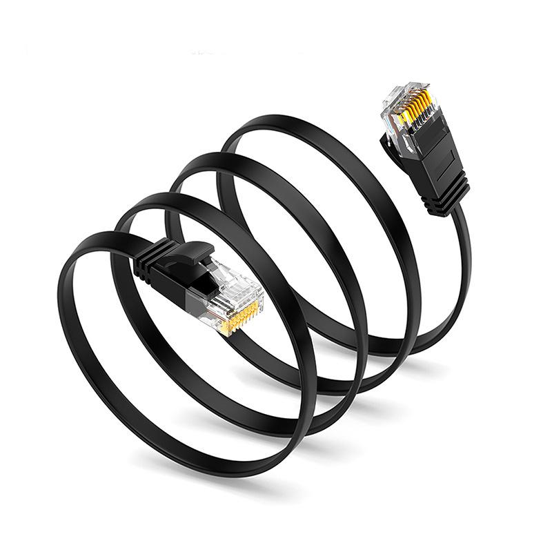 Плоский гигабитный кабель Ethernet категории 6 - Высокоскоростной неэкранированный из чистой меди для домашнего широкополосного доступа