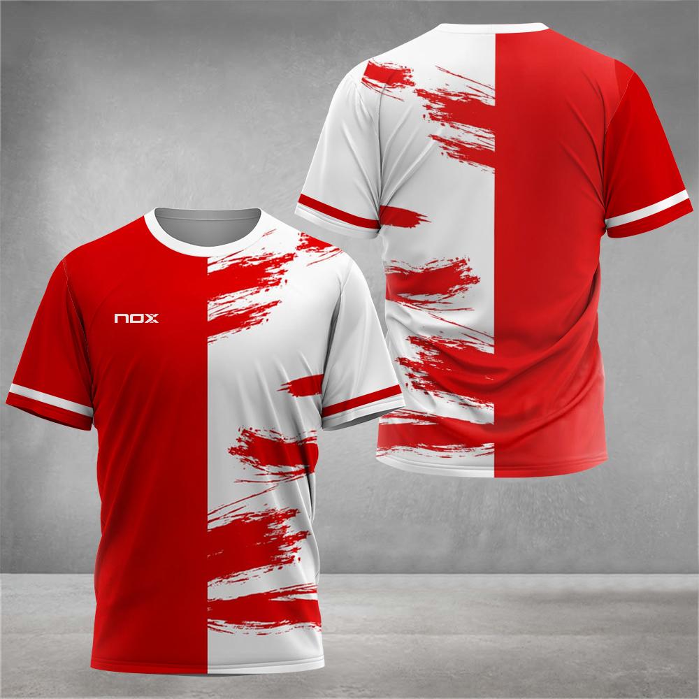 3D-печатная мужская футболка градиентного цвета, свободная дышащая футболка для бадминтона, повседневная уличная одежда с круглым вырезом и коротким рукавом