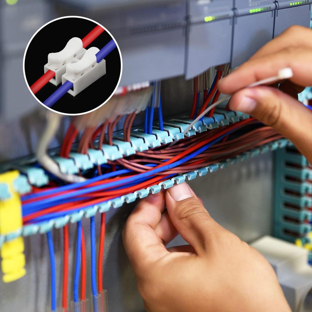 50 шт. 10А 220В CH-2 Быстрый соединитель 2-позиционные пружинные клеммы для проводов Самоблокирующийся CH-2 Нажимной тип Электрическое соединение Быстрое