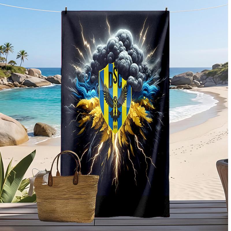 duhok sport club Printed Beach Towel Quick Dry Soft TowelPortable Large Rectangular Beach Blanket for Travel Swimming Pool