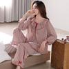 Пижама женская из чистого хлопка с длинным рукавом, женский осенне-зимний хлопковый тонкий комплект для дома