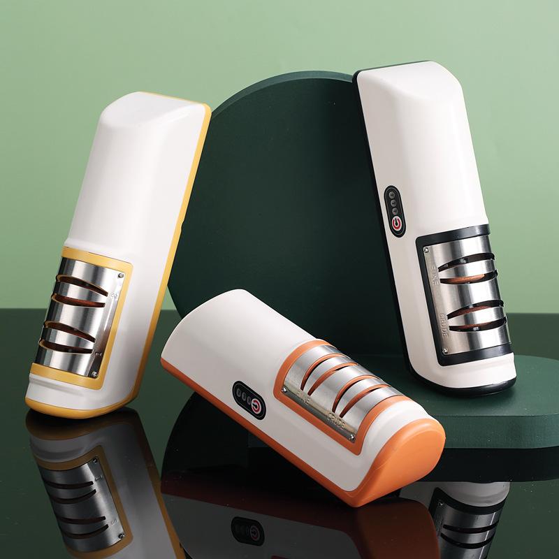USB электрическая точилка для ножей, автоматическая регулируемая перезаряжаемая кухонная ножница, ножницы, домашняя быстрая заточка, кухонные инструменты