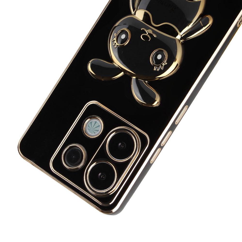 Case for Xiaomi Redmi Note 13 Pro 5G, Rabbit, black + 9H Tempered Glass