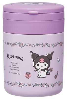 Банка для супа Skater 300 мл со складной ручкой антибактериальная Sanrio Kuromi Flower Retro LJFO3AG Термо/Холод