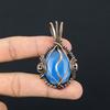 Chalcedony 999 Copper Wire Wrapped Pendant, Handmade Gemstone Pendant Jewelry, Gifts For Wife Brand New Pendant