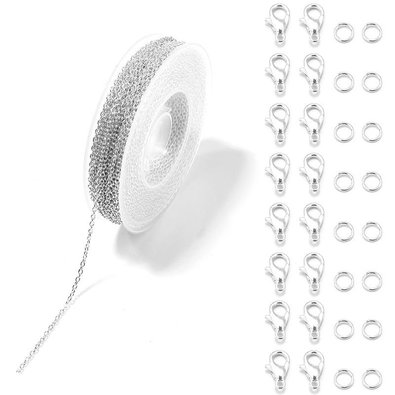 Электрогальванизированная цепочка с крестообразным дизайном и поворотным карабином-лобстером для аксессуаров для изготовления ювелирных изделий своими руками