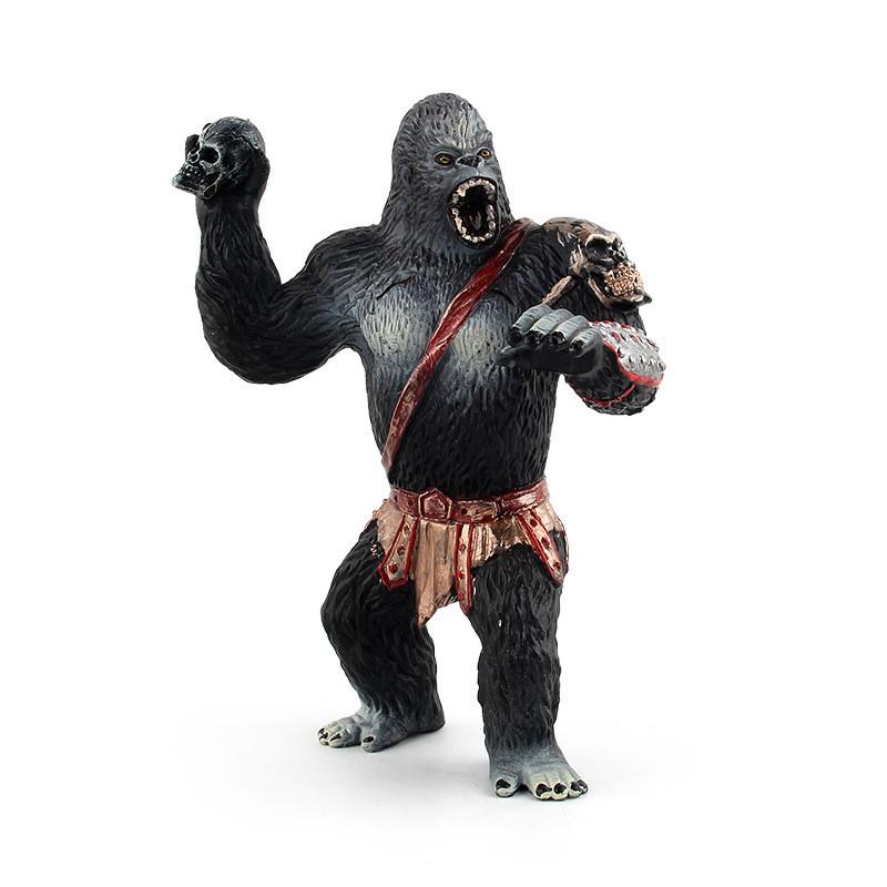 Lifelike Gorilla Warrior Figurine Pvc Jungle Animal Model For Home Decor