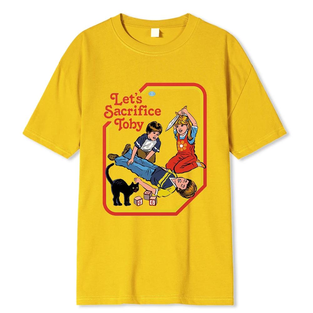 Horror Comic Series Sell Your Soul Economics For Children Tshirts Fashion T Shirts Loose Cotton Tee Clothing Street T-Shirt