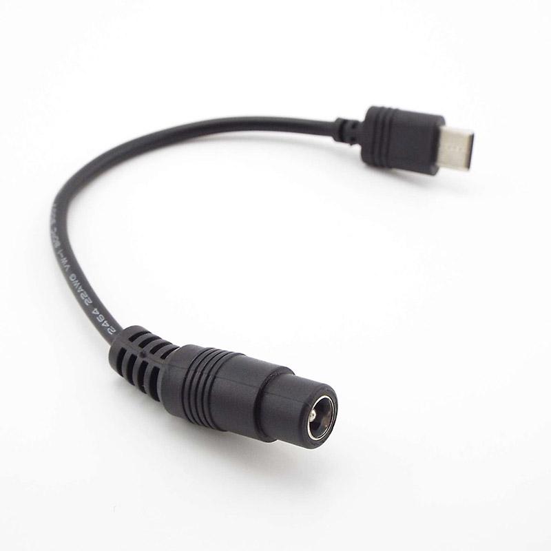 DC Type-C Female To 5.5*2.1 Female Кабели 5521 Разъем питания DC Power Conector 5.5x2.1 Адаптер USB Type C Конвертер