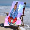 proof beach towel with Juice WRLD pattern - soft,absorbent,quick-drying,machine washable - perfect for swimming,camping,bathing