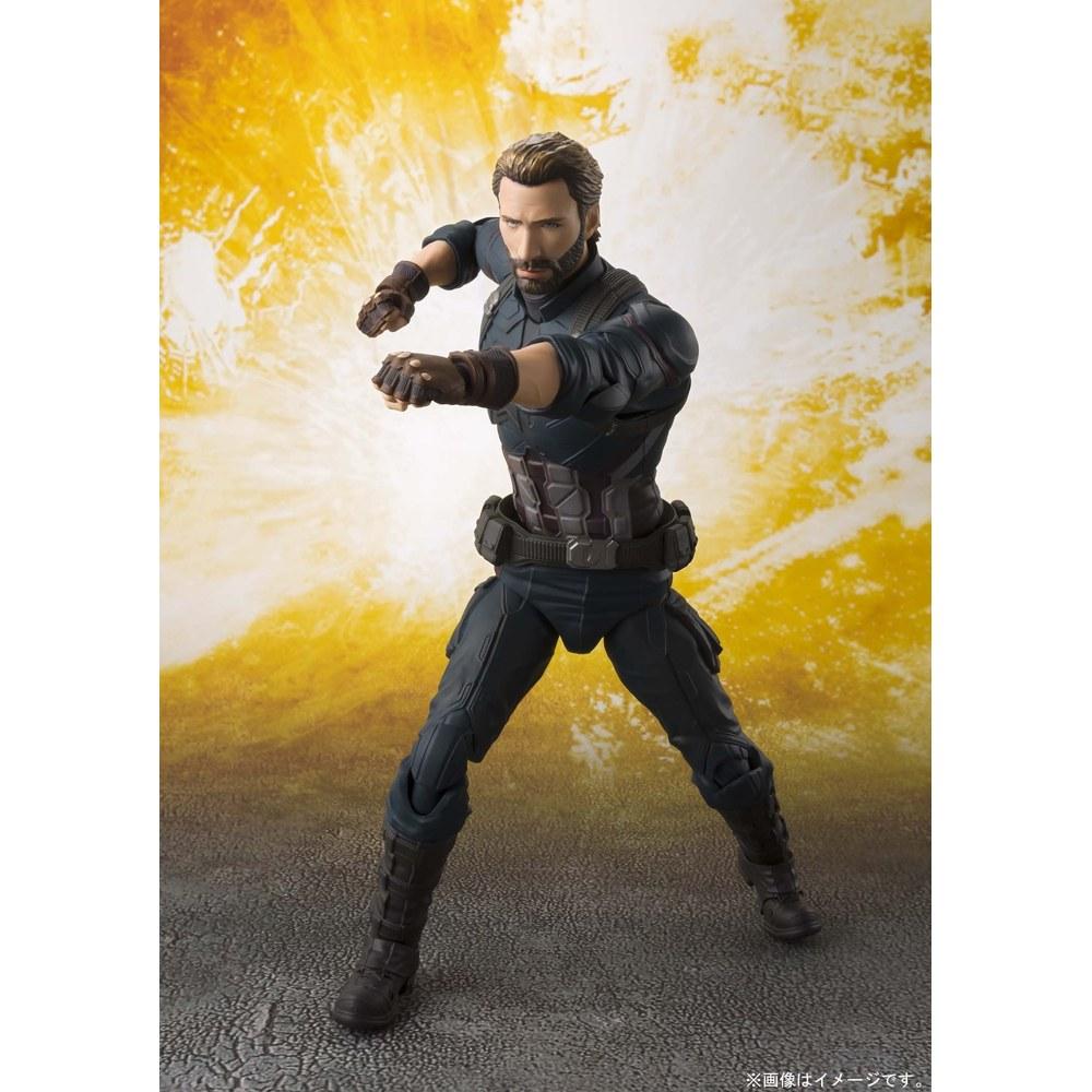 Тамасии Наций SH. Figuarts Мстители Капитан Америка Война Бесконечности ПВХ АБС Подвижная Фигурка 155 мм