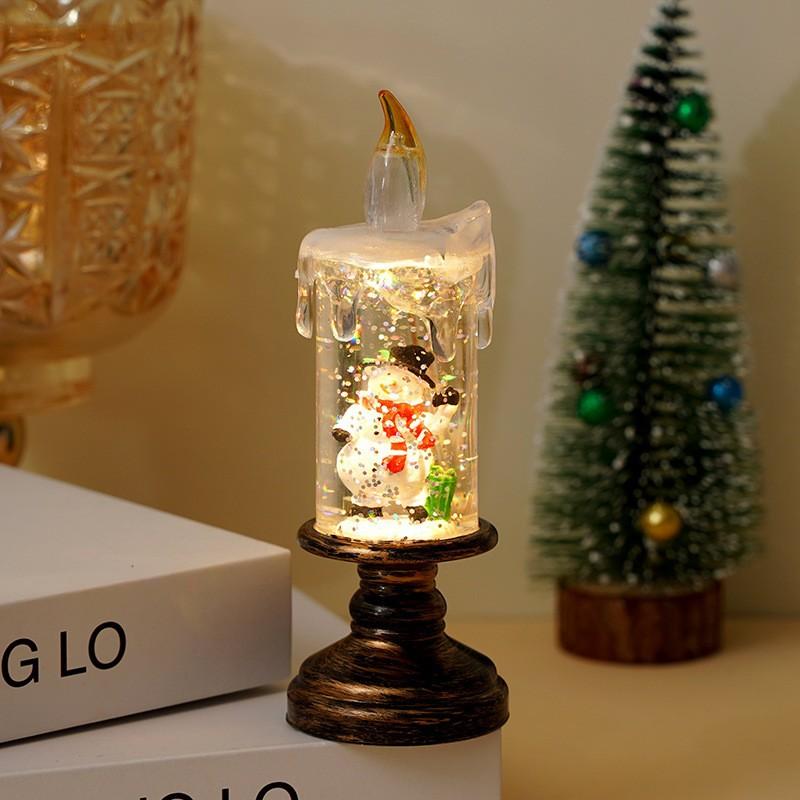 2026 Creative Christmas Gifts Christmas Decorations Candle Lights Snowfall Lanterns Christmas Lamps Crystal Ball Lights