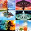 5D DIY Diamond Painting Four Seasons Tree Rhinestone Picture Full Round Full Diamond Embroidery Gift Mosaic Home Decoration Kit