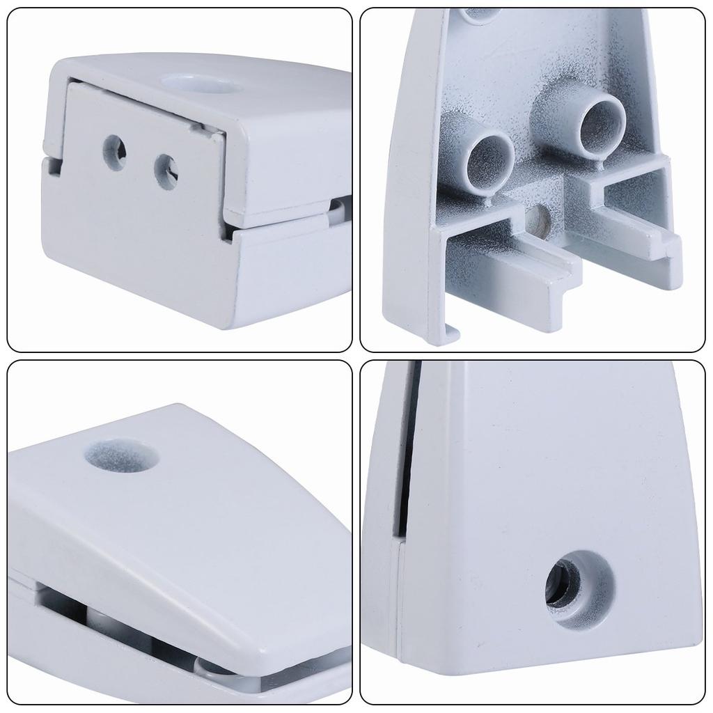 6Pcs Aluminum Alloy Desktop Privacy Panel Screen Clip Adjustable Glass Board Bracket for 2-15Mm Thick Glass Wood Divider