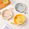 3 шт. Милая тарелка для десерта, закусок и еды из пластика с кошачьим узором, многоразовая тарелка для косточек, можно использовать в микроволновой печи и посудомоечной машине, кухонная посуда