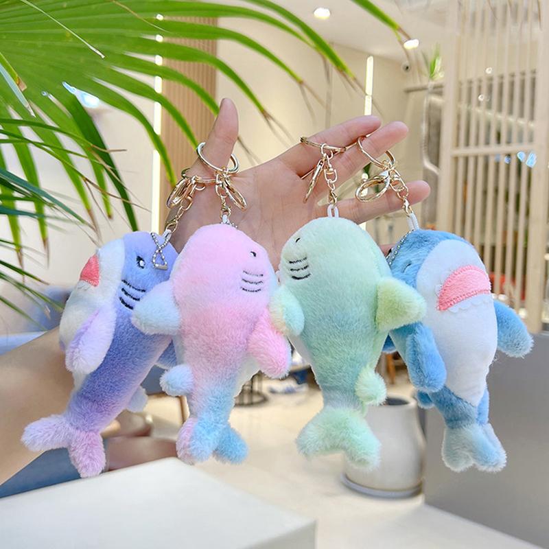  Подвеска в виде радужной акулы, плюшевая игрушка, милые красочные глубоководные сказочные существа, красивая сумка, классный декоративный брелок, подарок на день рождения