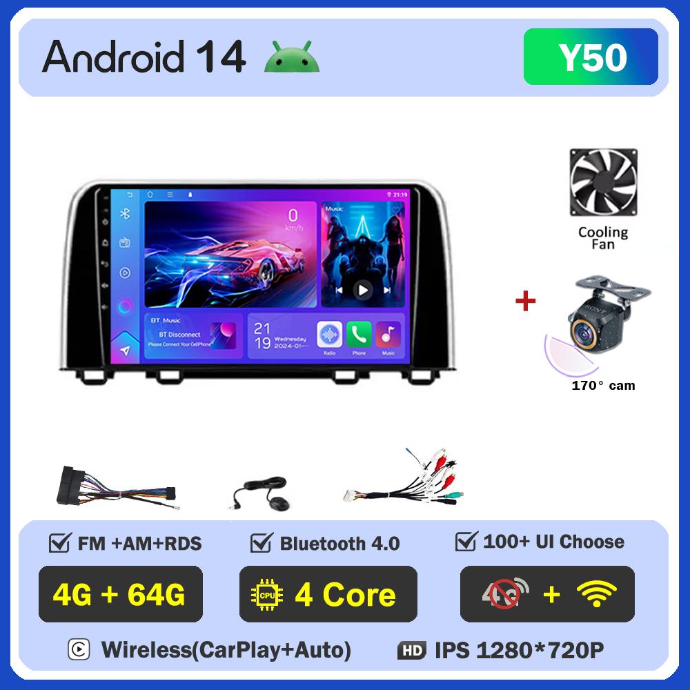 Автомобильный мультимедийный плеер для Honda CRV CR-V 5 RT RW 2016-2018 Автомобильный радио-плеер Стерео Головное устройство Беспроводной Android Auto GPS 5G Wi-Fi