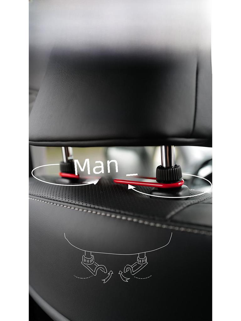 Creative Alloy Car Hook: Invisible Seat Back Storage for Car Interior.