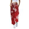 Women's Casual Fashion Christmas Printed Casual Sweatpants Elastic Waist Drawstring Pants