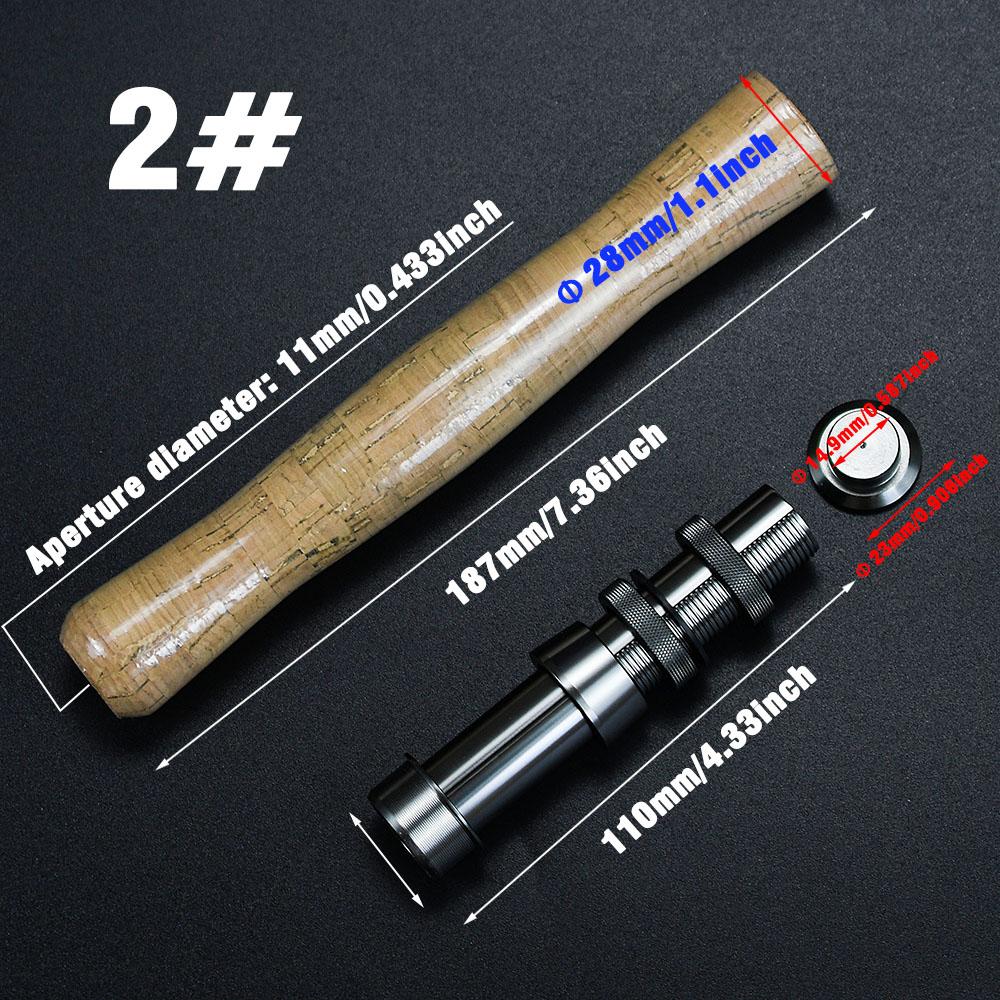 Outdoor Fishing Spinning Rod Handle Wheel Reel Seat DIY Cork Grip Kit 1 Set FLY - Essential Tool for Anglers