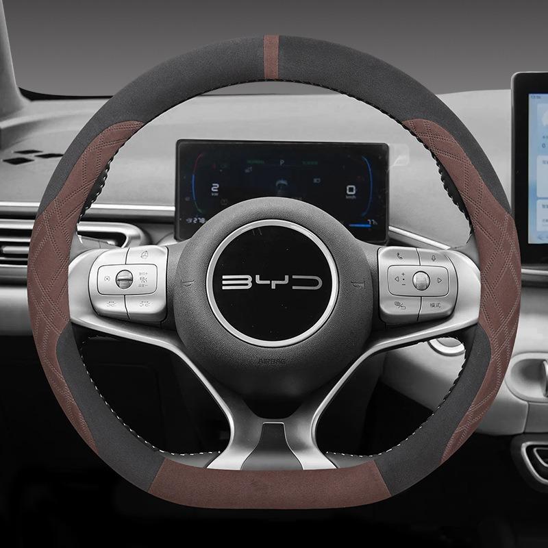 Оплетка на руль автомобиля для BYD DOLPHIN MINI Оплетение руля Держатель Защита руля Автомобильные милые аксессуары