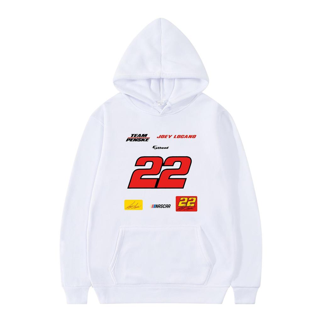 American Racing Style Street Printed Hooded Sweatshirt for Men, Loose Fit for Couples, Casual and Versatile, Trendy Pullover Hoodie