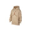 Jordan Logo Printed Hooded Long Sleeve Sweatshirt Kids Sweatshirt Khaki FV5827-200