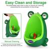 Toddler Urinal for Boys, Frog Potty Training Toilet with Spinning Target, Ages 1-6 (Green)