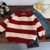Boys Girls Knit Sweater Single Top / 2Pcs Set Soft Knitted Fabric Warm Children Casual Outfit For Daily Wear