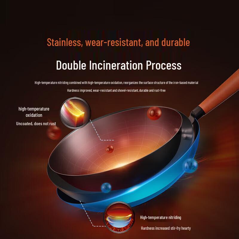 Supor Lightweight Rust-Resistant Fine Iron Wok