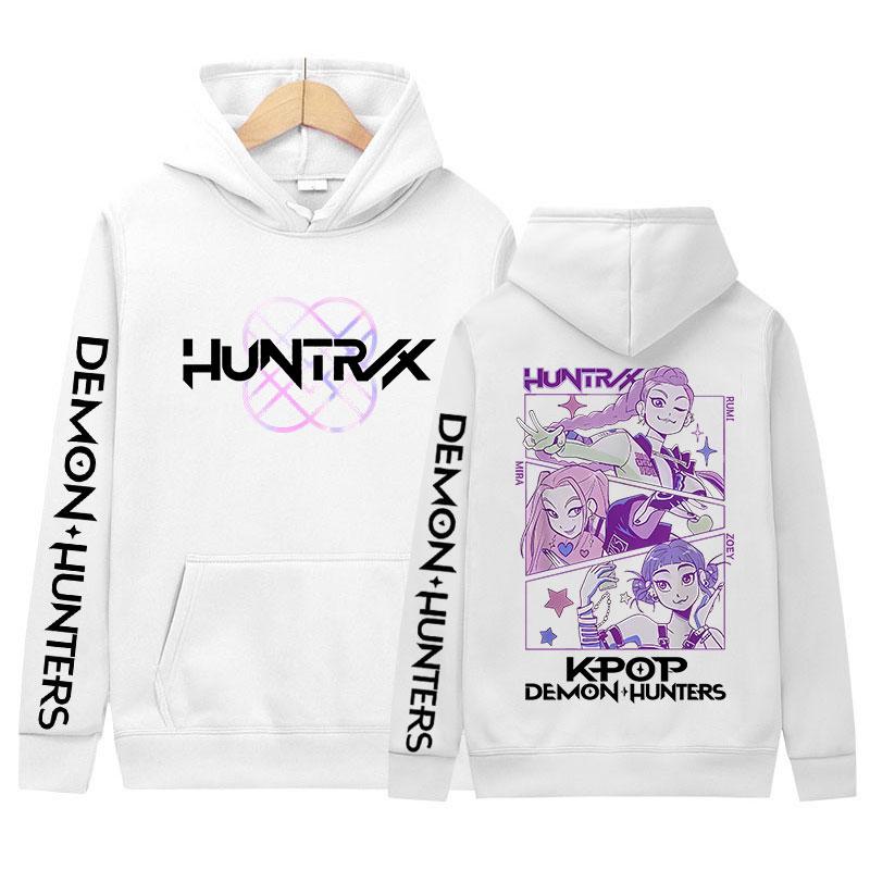 K-pop Demon Hunters Film Graphic Cover Hoody Men Women Vintage Aesthetic Pullover Sweatshirt Y2K Hip Hop Oversized Fleece Hoodie