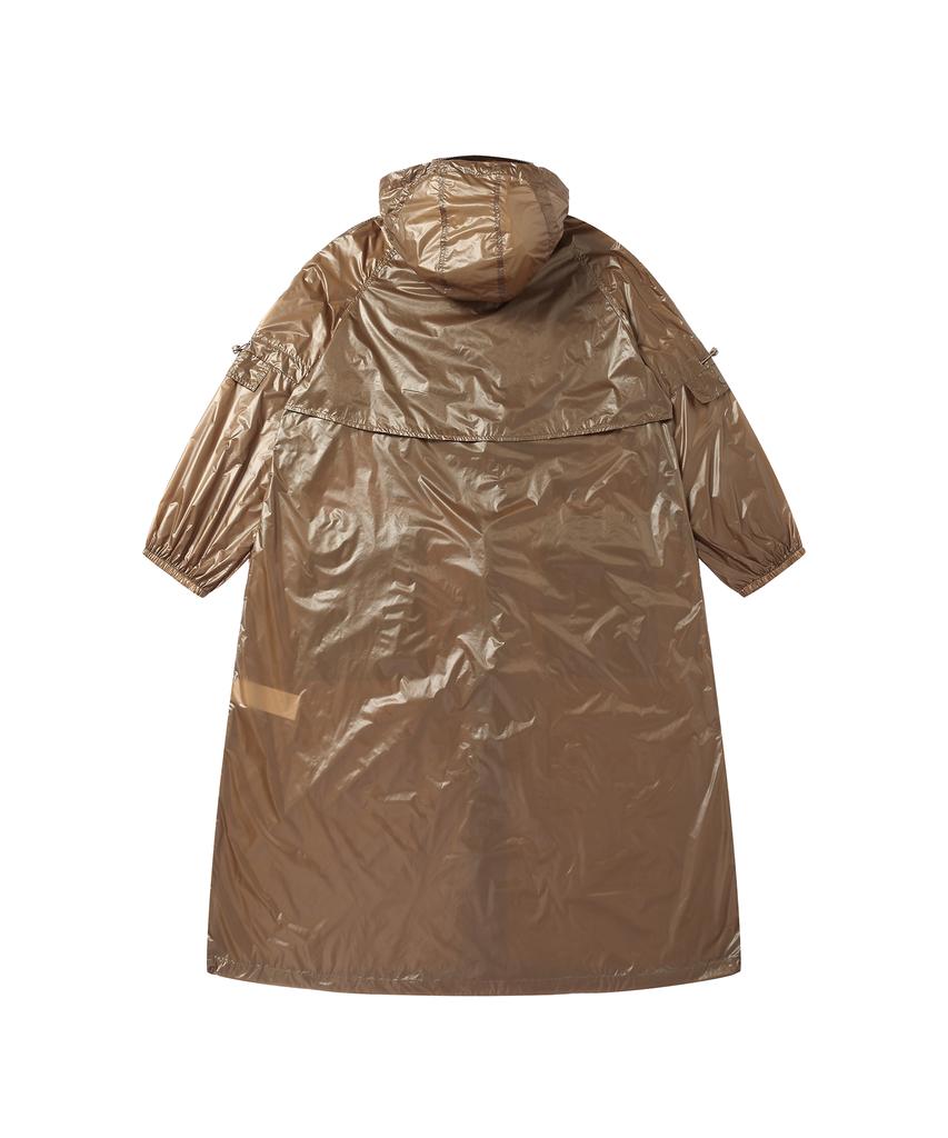 Solew Packable Hooded Rain Coat_Brown