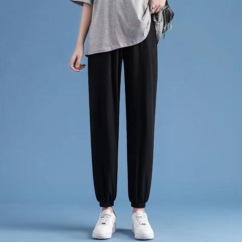 Женские быстросохнущие летние леггинсы Ice Silk — свободные, тонкие, доступны в больших размерах в 2023 году